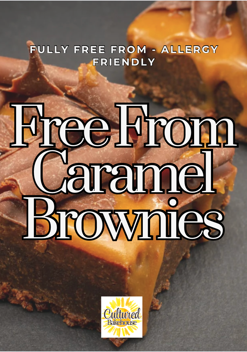 Allergy Friendly Caramel Brownies Recipe Card