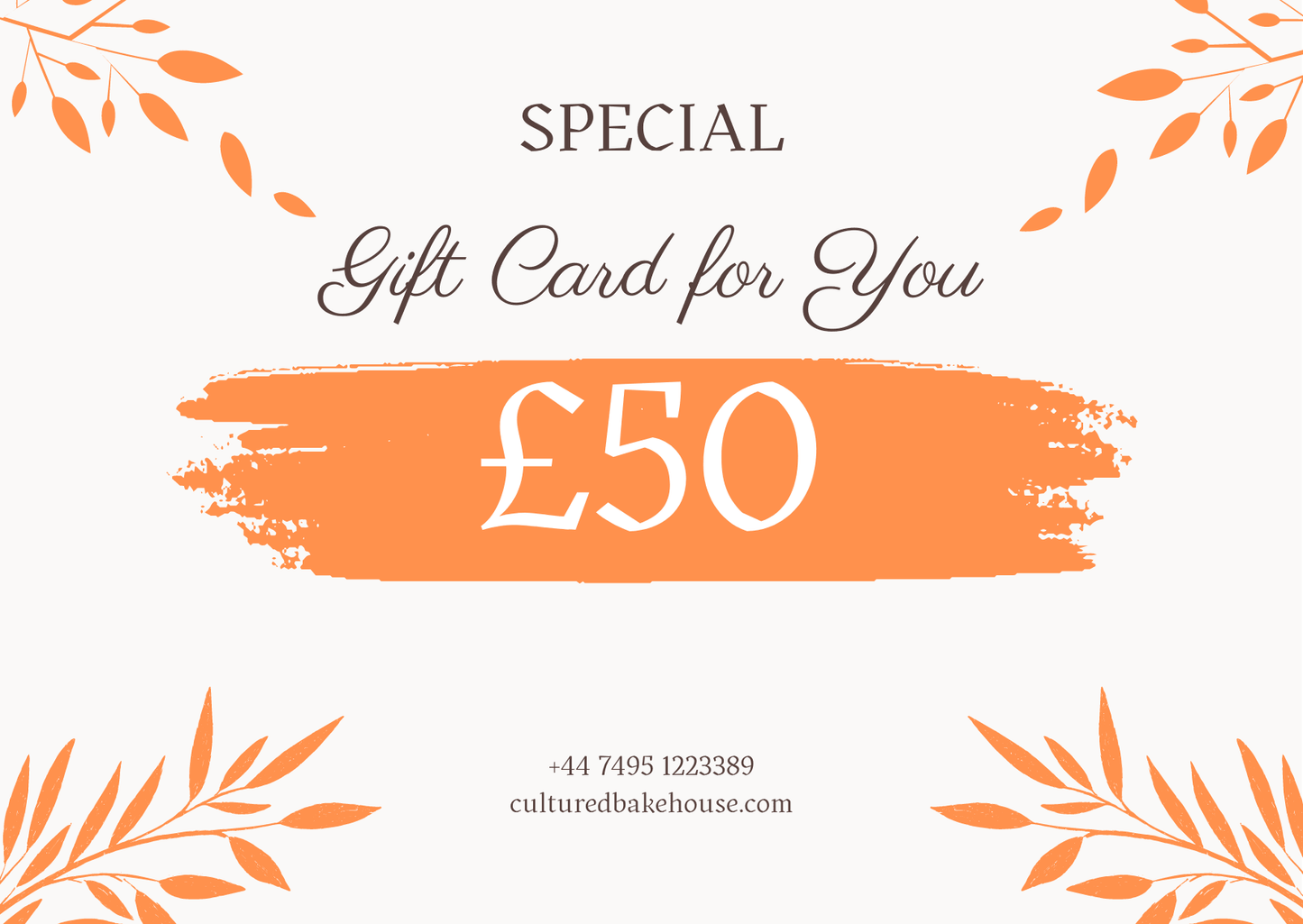 CB Gift Cards - Cultured Bakehouse