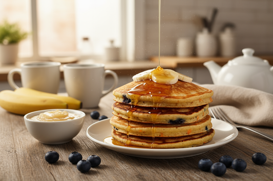 Healthy Blueberry Pancakes with Hidden Veggies (Free From 14 Allergens)