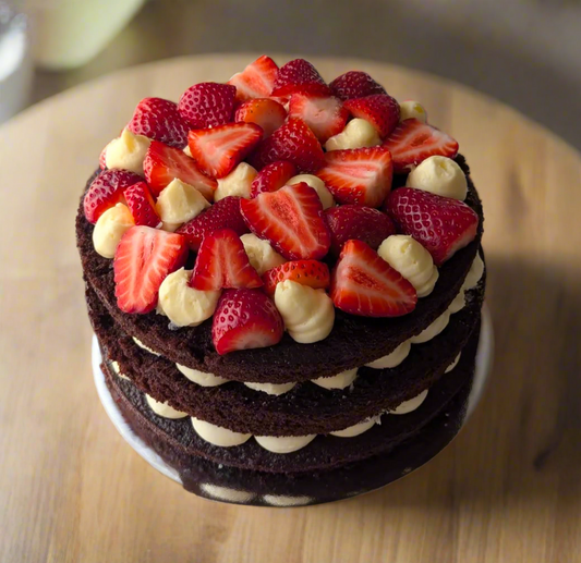 Cheerful Chocolate Strawberry Cake