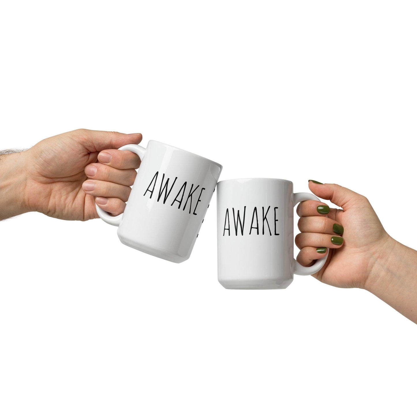 AWAKE White glossy mug - Cultured Bakehouse